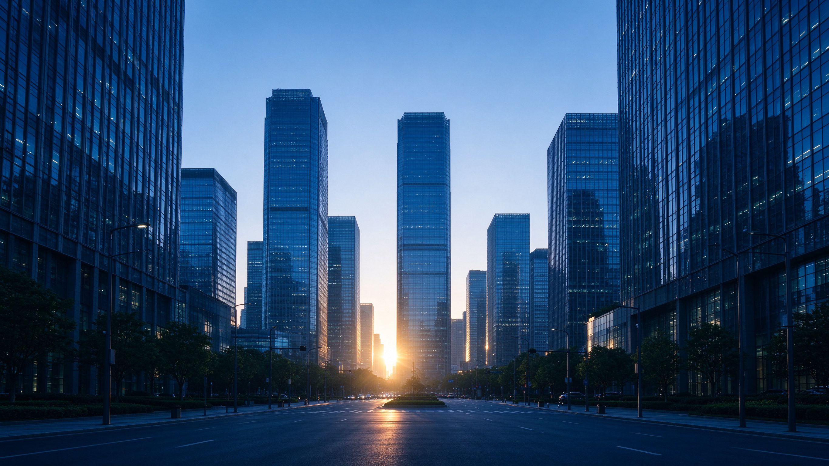 欧博官方网——现代城市天际线，寓意企业全球化视野与增长